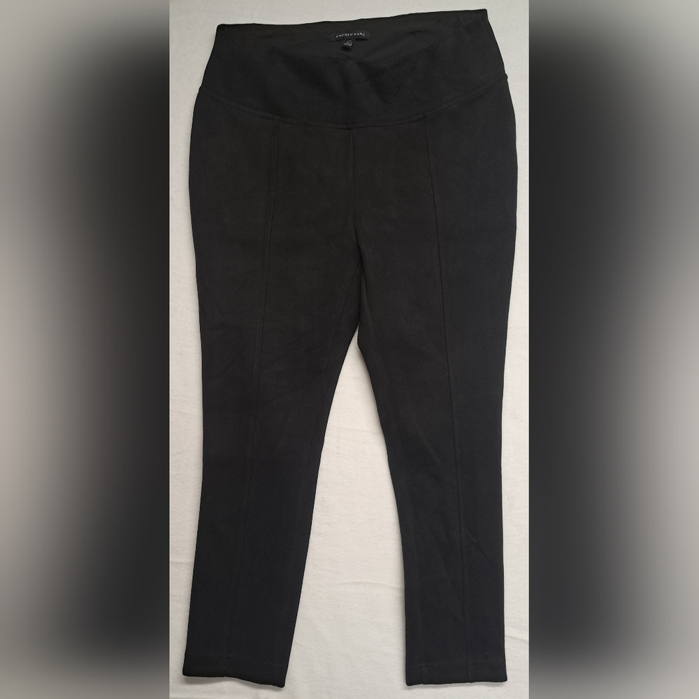 Andrew Marc L Black Stretch Pull On Pants Soft Fabric Straight Leg